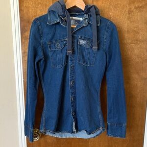 Superdry Indigo Denim Jacket with Hood